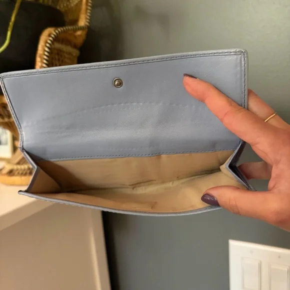 Vintage Coach Y2K Turnlock Wallet Periwinkle Blue - Picture 9 of 9